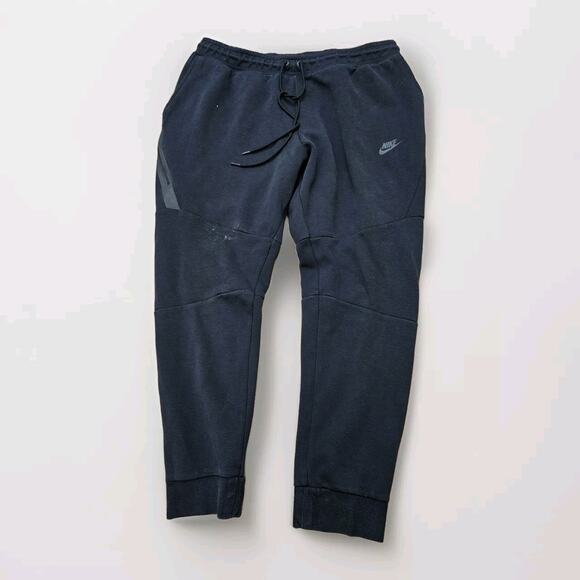 Nike Tech Joggers Mens 2XL Size 38x30 Black Sportswear Fleece 805162-010 - Picture 1 of 16